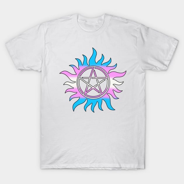 Trans Anti Possession Symbol T-Shirt by KayWinchester92